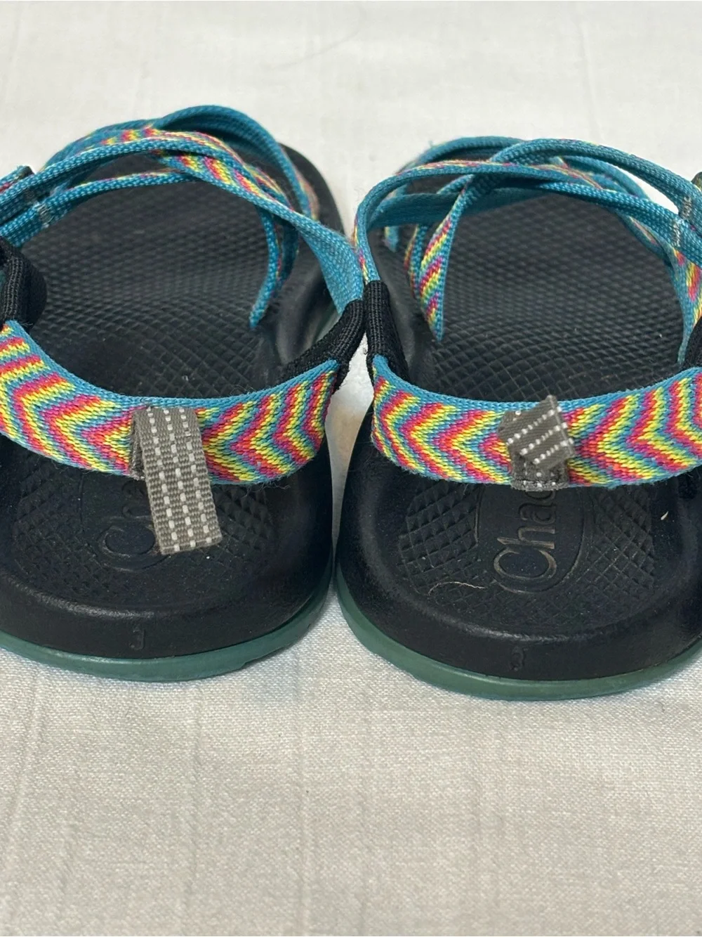 Chaco Kids' ZX/2 EcoTread Double-Strap Sandals-Fiesta Rainbow Colorway-Girls 3